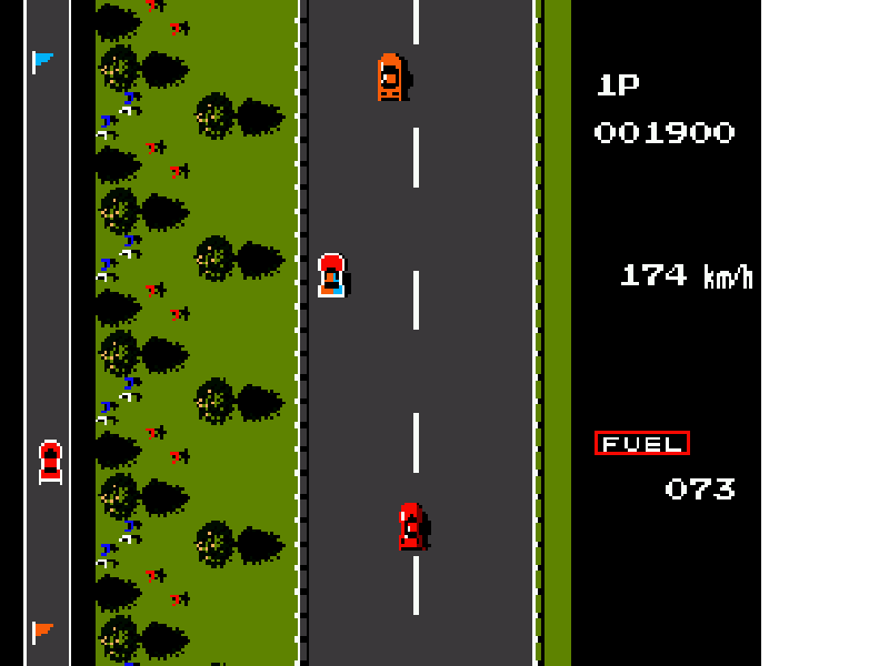 Road Fighter (Japan) [JP] nes 1985 Game Image