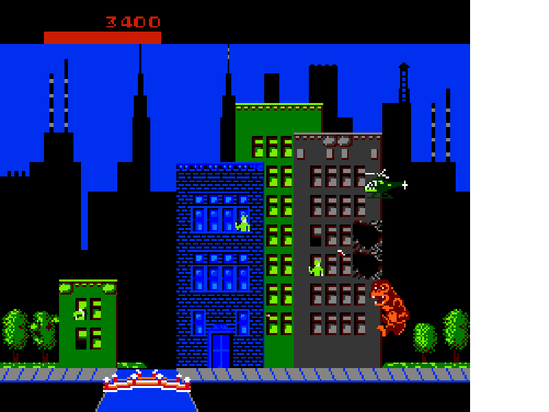 Rampage [US] nes 1988 Game Image