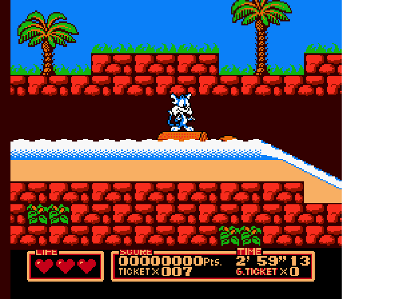 Tiny Toon Adventures 2 – Montana Land e Youkoso (Japan) [JP] nes 1993 Game Image