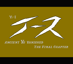 Ys II – Ancient Ys Vanished – The Final Chapter (Japan) [JP]