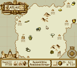 Atlas, The – Renaissance Voyager (Japan) [JP] snes 1995 Game Image