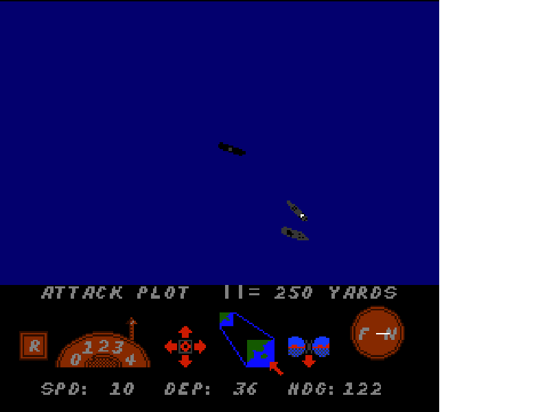 Silent Service [US] nes 1989 Game Image
