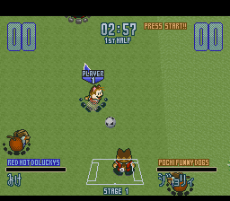 Dolucky no A.League Soccer (Japan) [JP] snes 1994 Game Image