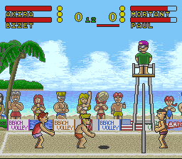 Inazuma Serve da! Super Beach Volley (Japan) (En) [JP] snes 1995 Game Image