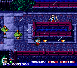 Kiki Kaikai – Nazo no Kuro Manteau (Japan) [JP] snes 1993 Game Image