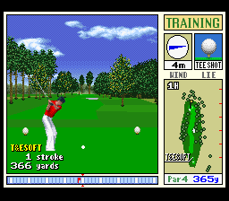 New 3D Golf Simulation – Harukanaru Augusta (Japan) (Rev 1) [JP] snes 1991 Game Image