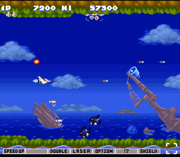 Parodius Da! – Shinwa kara Owarai e (Japan) [JP] snes 1992 Game Image