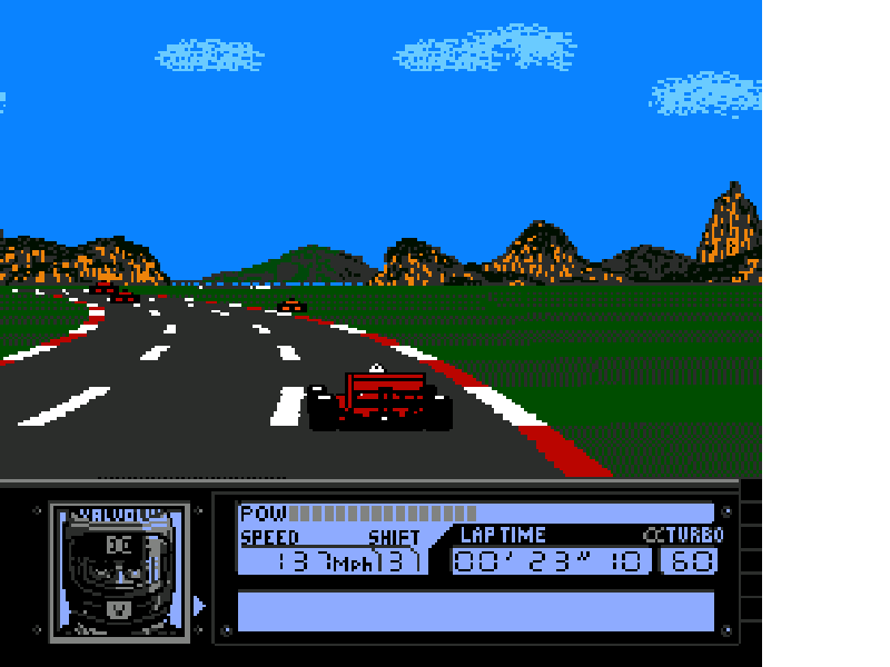 Al Unser Jr. Turbo Racing [US] nes 1990 Game Image