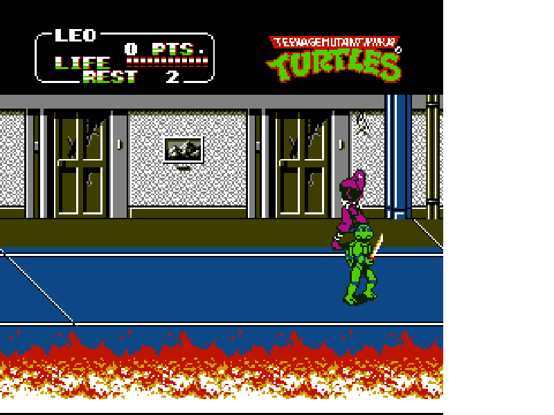 Teenage Mutant Ninja Turtles II : The Arcade Game [US] nes 1990 Game Image