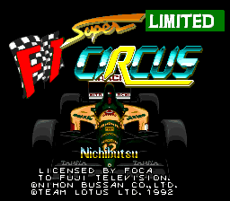 Super F1 Circus Limited (Japan) [JP] snes 1992 Game Image