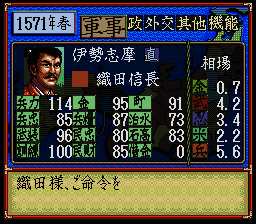 Super Nobunaga no Yabou – Zenkoku Ban (Japan) (Rev 1) [JP] snes 1993 Game Image