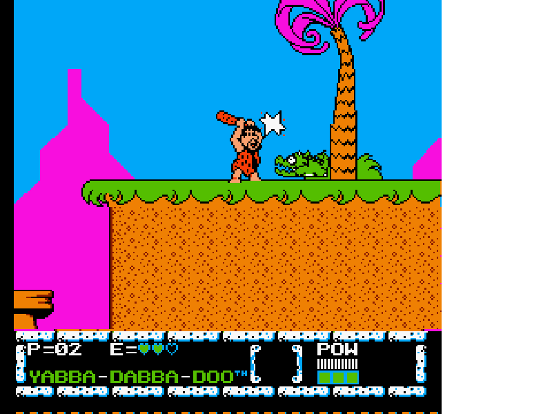 The Flintstones : The Surprise at Dinosaur Peak [US] nes 1994 Game Image