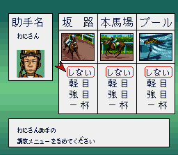 Thoroughbred Breeder II (Japan) [JP] snes 1994 Game Image