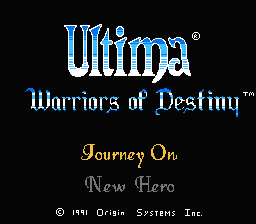 Ultima : Warriors of Destiny [US] Thumbnail