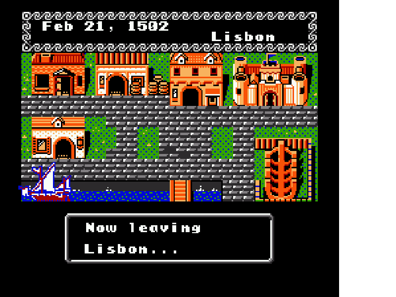 Uncharted Waters [US] nes 1991 Game Image
