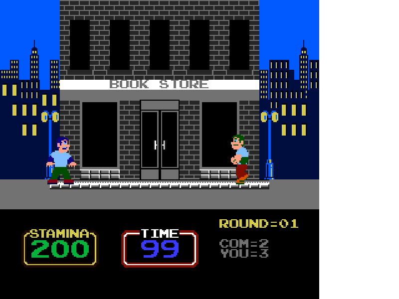Urban Champion [WOR] nes 1986 Game Image
