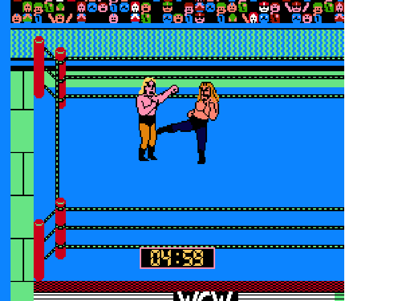 WCW World Championship Wrestling [US] nes 1990 Game Image