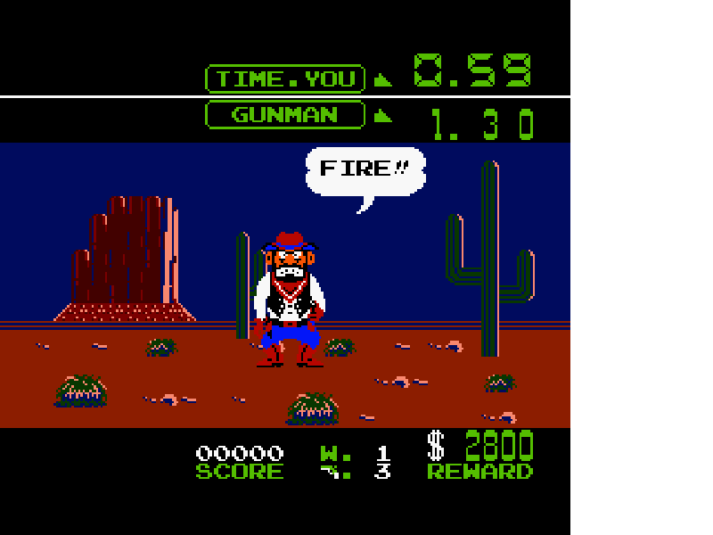 Wild Gunman [WOR] nes 1984 Game Image
