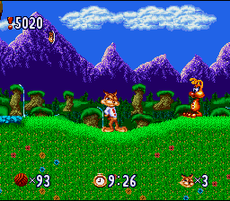 Bubsy in : Claws Encounters of the Furred Kind [US] snes 1993 Game Image