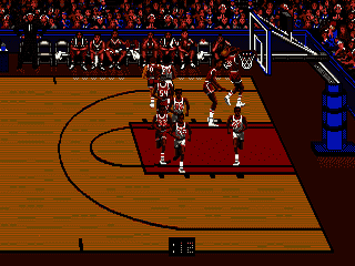 NBA Playoffs – Bulls vs Blazers (Japan) [JP] segaMD 1993 Game Image