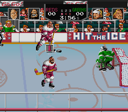 Hit the Ice : The Video Hockey League [US] snes 1993 Game Image