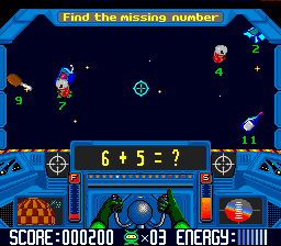 Math Blaster : Episode 1 [US] snes 1994 Game Image