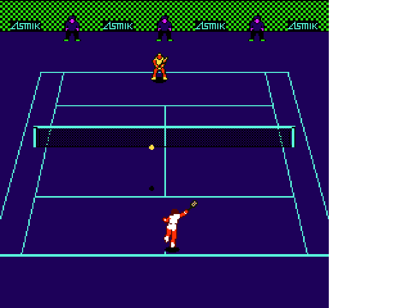 Chris Evert & Ivan Lendl in Top Players’ Tennis [US] nes 1990 Game Image