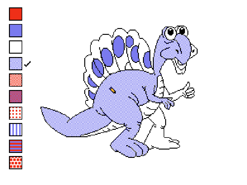 Color a Dinosaur [US] nes 1993 Game Image